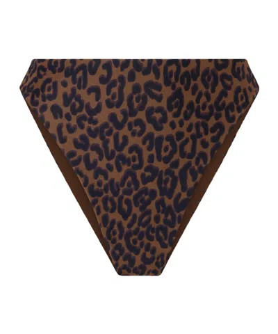 Haight Mah Leopard-print Bikini Briefs In Brown