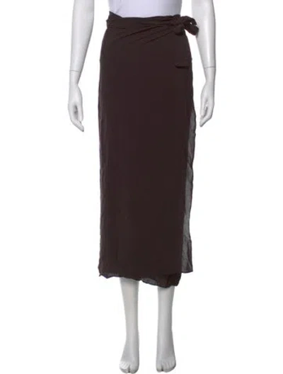 Pre-owned Haight Long Skirt In Brown