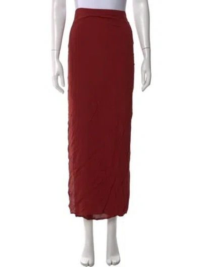 Pre-owned Haight Long Skirt In Red
