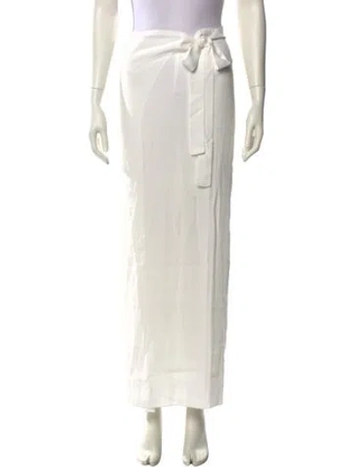 Pre-owned Haight Long Skirt In White