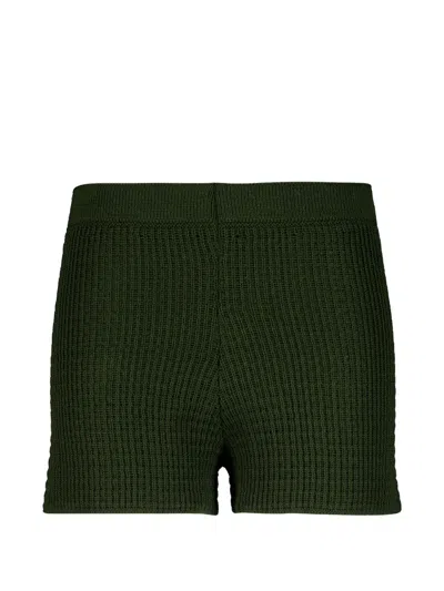 Haight Lou Textured-stitch Knit Mini Shorts In Black