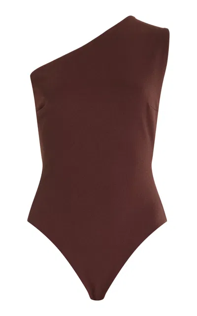 Haight Luisa Crepe One-piece Swimsuit In Brown