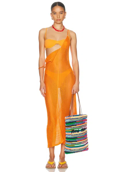 Haight Luna Knit Dress In Orange