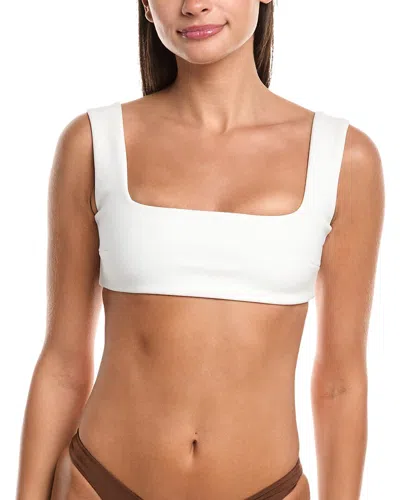 Haight Manu Crepe Bikini Top In White