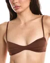 Haight Monica Adjustable Bikini Top In Brown