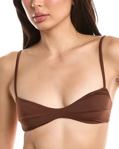 Haight Monica Adjustable Bikini Top In Brown