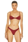 Haight Monica Bikini Top In Bordeaux