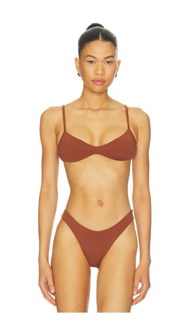 Haight Monica Bikini Top In Brown