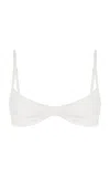 Haight Monica Crepe Bikini Top In White