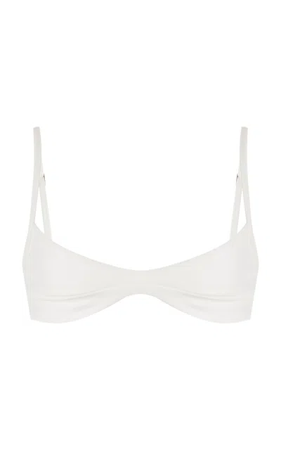 Haight Monica Crepe Bikini Top In White