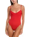 Haight Ribbed Monica Swimsuit In Red Shift