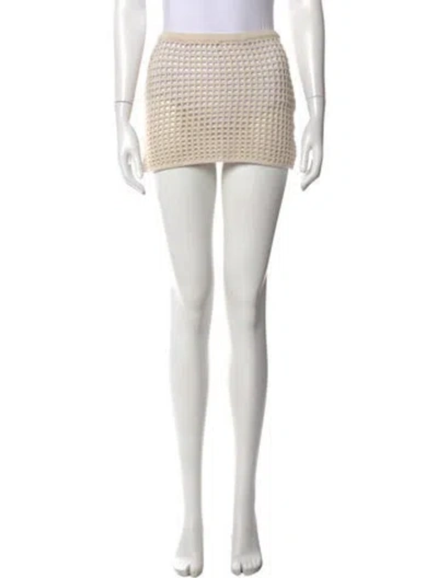Pre-owned Haight Patterned Mini Skirt In Neutrals