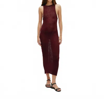 Haight Pia Knit Midi Dress In Marsala In Brown