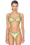 Haight Pipping Cris Bikini Top In Green