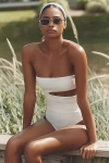 Haight Renata Strapless Cutout One-piece Swimsuit In White