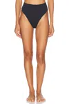 Haight High Leg Highwaisted Bikini Bottom In Black