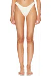 Haight Ribbed Leila Bikini Bottom In White