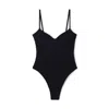 Haight Ribbed Monica Swimsuit In Black