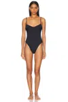 Haight Ribbed Monica Swimsuit In Black