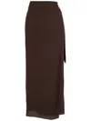 Haight Side-tie Sarong Skirt In Black