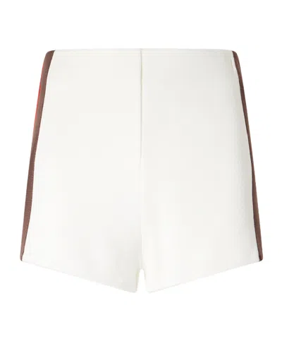Haight Debora Striped Knitted Shorts In White