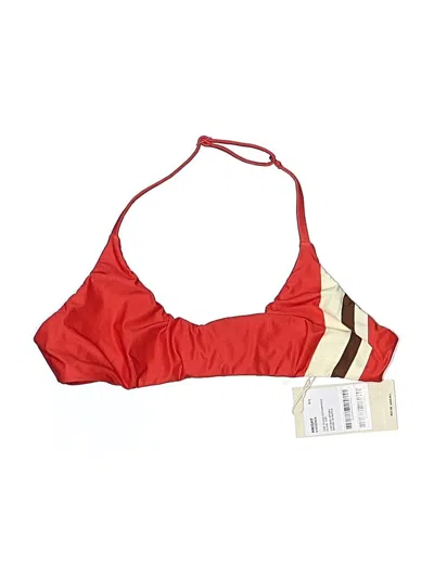 Haight Swimsuit Top Red Stripes Pattern Swimwear In Multi