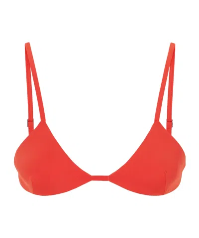 Haight Cora Triangle Bikini Top In Red