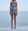 Haight Twy Swimsuit In Bw Zebra In Multi