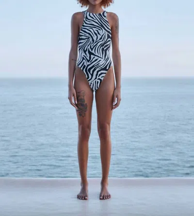 Haight Twy Swimsuit In Bw Zebra In Multi