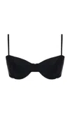 Haight Vintage Bikini Top In Black