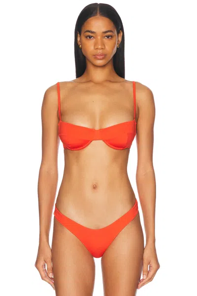 Haight Vintage Bikini Top In Coral