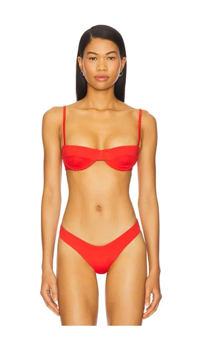 Haight Vintage Bikini Top In Coral