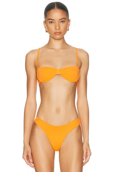 Haight Vintage Bikini Top In Orange