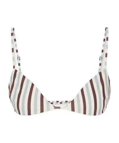 Haight Vitoria Striped Triangle Bikini Top In Multi