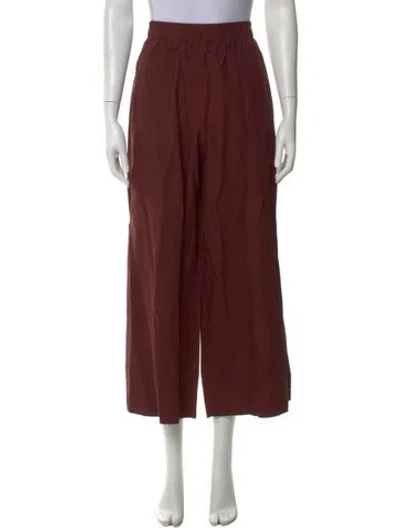 Pre-owned Haight Wide Leg Pants In Burgundy