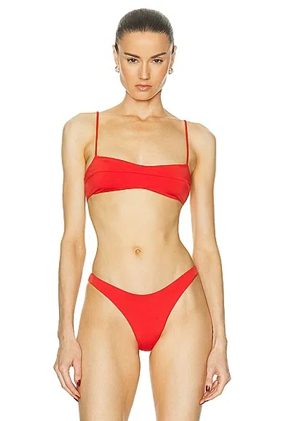 Haight Agatha Bikini Top In Red Shift