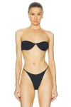 Haight Gal Bikini Top In Black