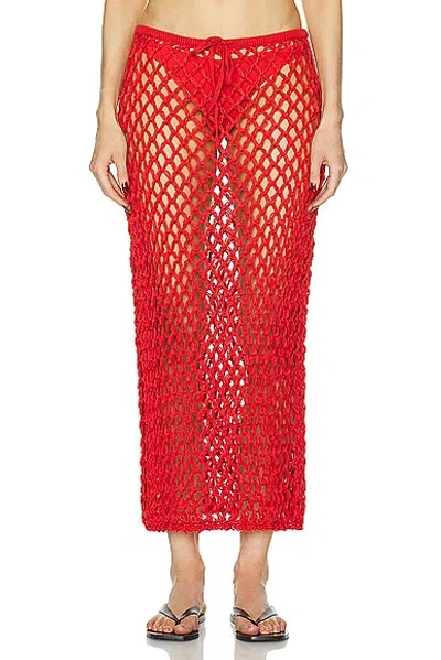 Haight Knit Moana Skirt In Red