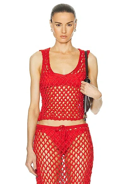 Haight Knit Moana Top In Red
