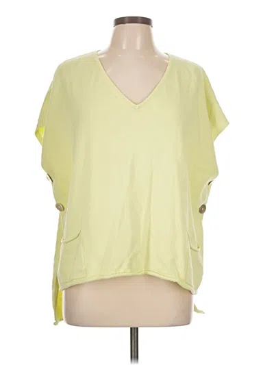 Pre-owned Haiku Short Sleeve Top Yellow V Neck Tops
