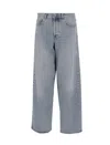 Haikure Wide Fit Cotton Denim Jeans In Gray