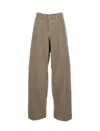 Haikure Wide Denim Pants With Relaxed Fit And Classic Five-pocket Styling