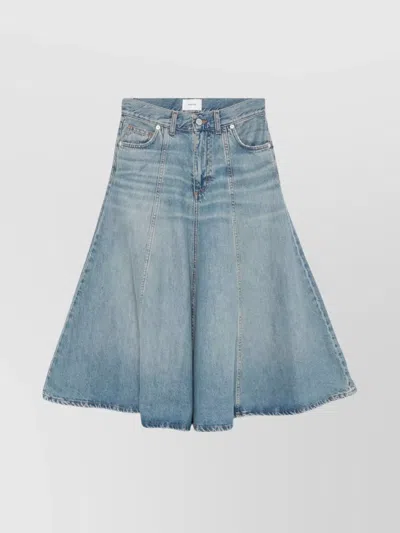 HAIKURE A-LINE SKIRT HIGH-WAISTED BELT LOOPS