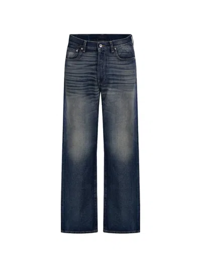Haikure Achilles Faded Straight-leg Jeans In Blau