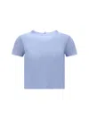 Haikure Silhouette Enhancing Crew Neck T-shirt In Blue