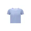Haikure Silhouette Enhancing Crew Neck T-shirt In Blue