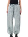 Haikure Angel Elastic Waist Jeans Back Pockets In Blue
