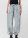 Haikure Angel Elastic Waist Jeans Back Pockets In Blue