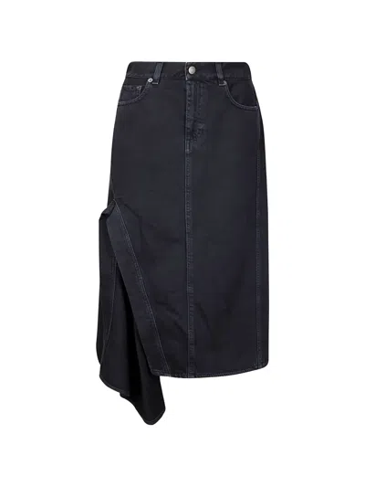 Haikure Ann Bull Midi Skirt In Gray