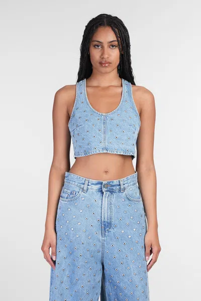 Haikure Antoine Topwear In Cyan Cotton